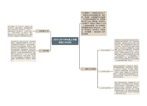 2010-2011学年度上学期班级工作总结