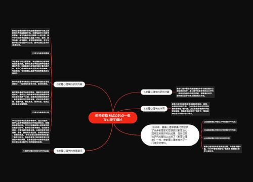 教师资格考试知识点—教育心理学概述