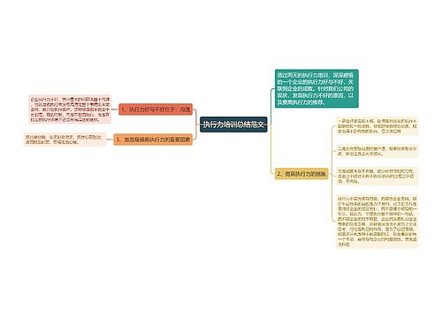 执行力培训总结范文