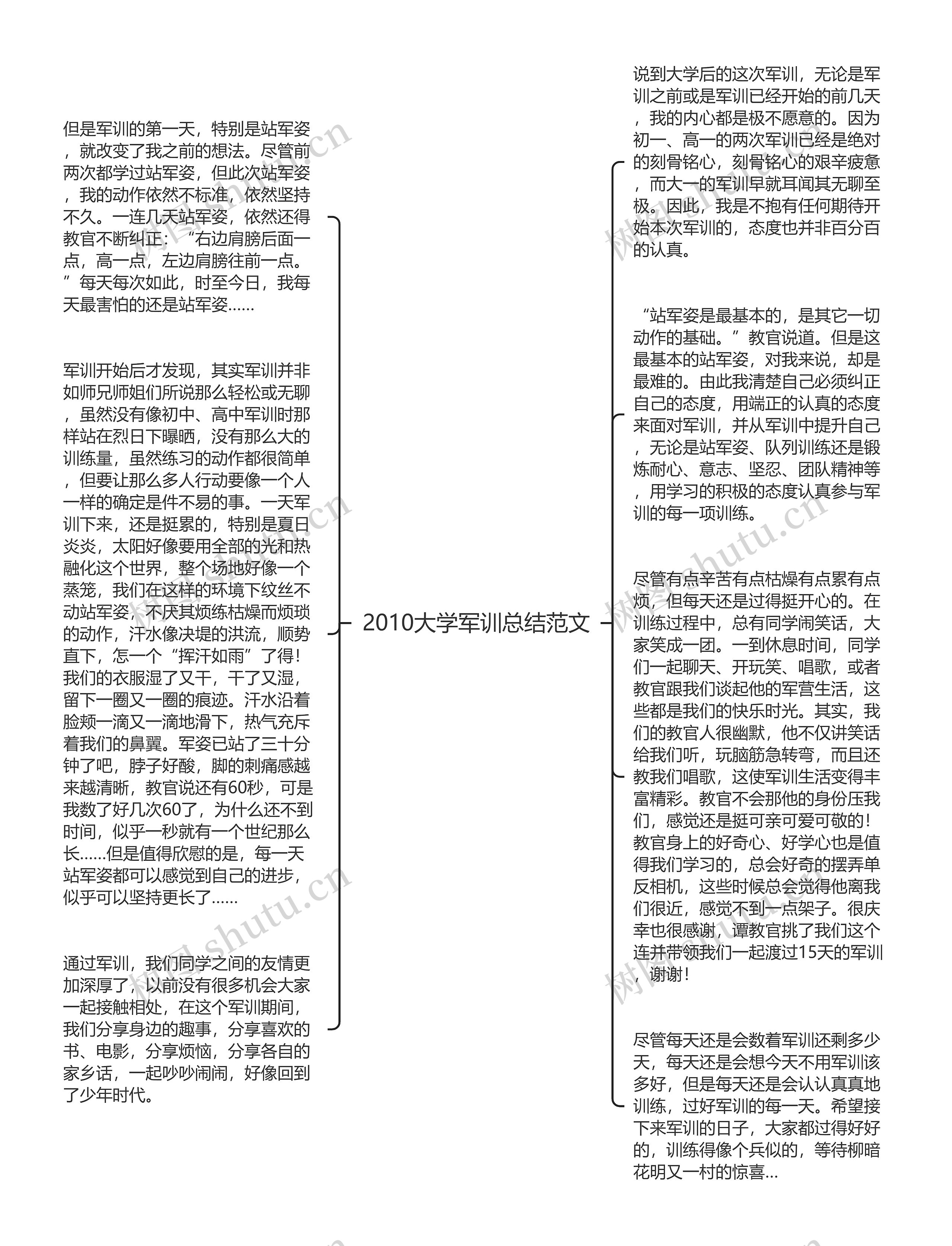 2010大学军训总结范文