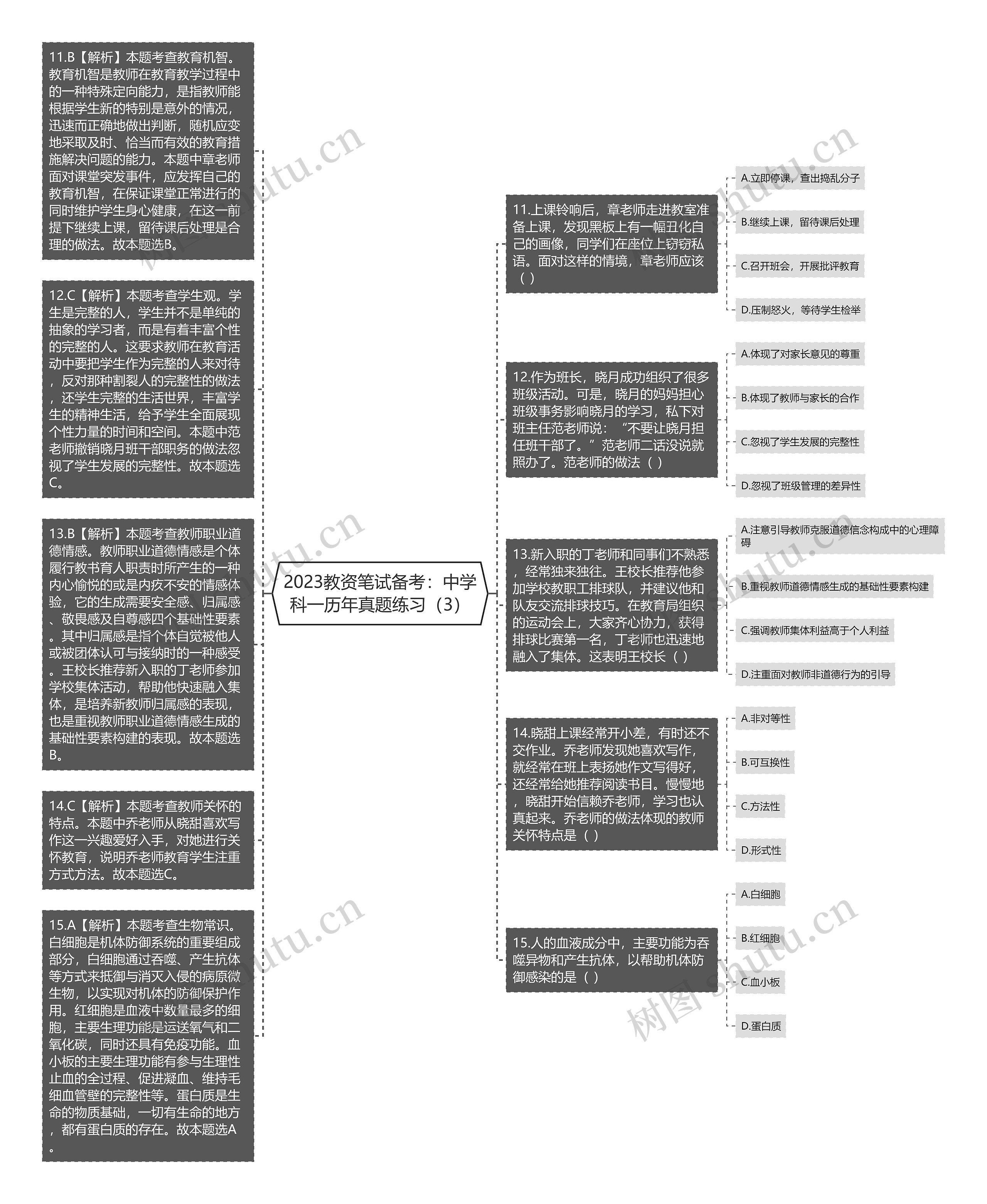 2023教资笔试备考：中学科一历年真题练习（3）