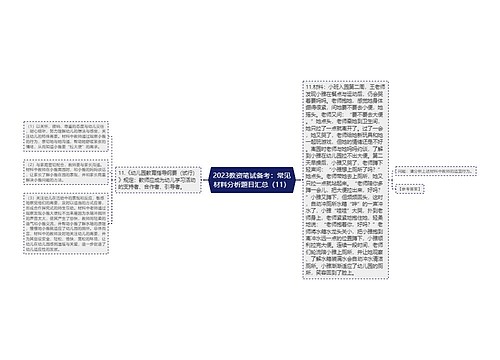 2023教资笔试备考：常见材料分析题目汇总（11）