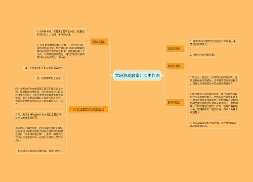 大班游戏教案：沙中作画