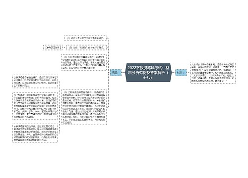 2022下教资笔试考试：材料分析范例及答案解析（十八）