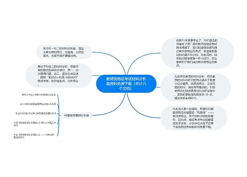 教师资格证考试材料分析题资料免费下载（共计六个文档）