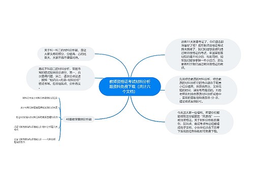 教师资格证考试材料分析题资料免费下载（共计六个文档）