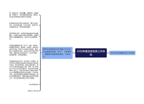 XX村年度发展党员工作总结