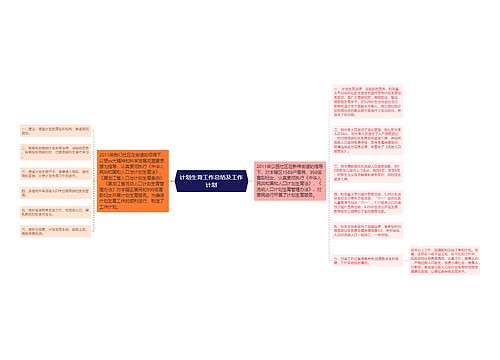 计划生育工作总结及工作计划