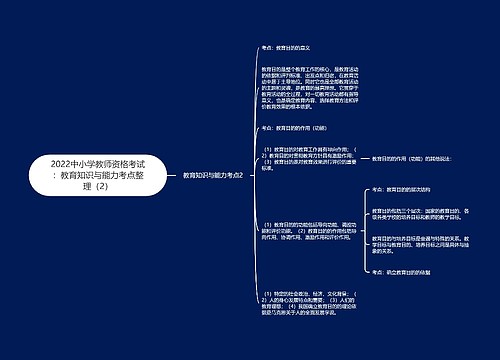 2022中小学教师资格考试：教育知识与能力考点整理（2）