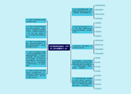 2023教资笔试备考：中学科二历年真题练习（6）