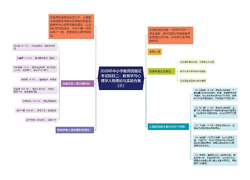 2020年中小学教师资格证考试科目二：教育学与心理学人物理论与实验合集（三）