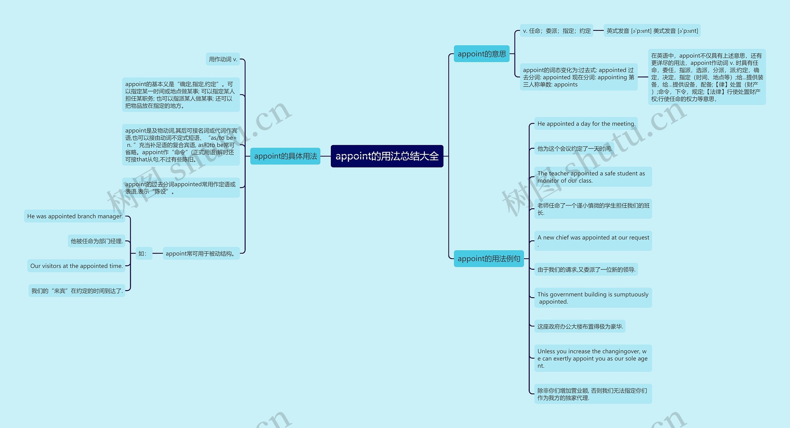 appoint的用法总结大全思维导图