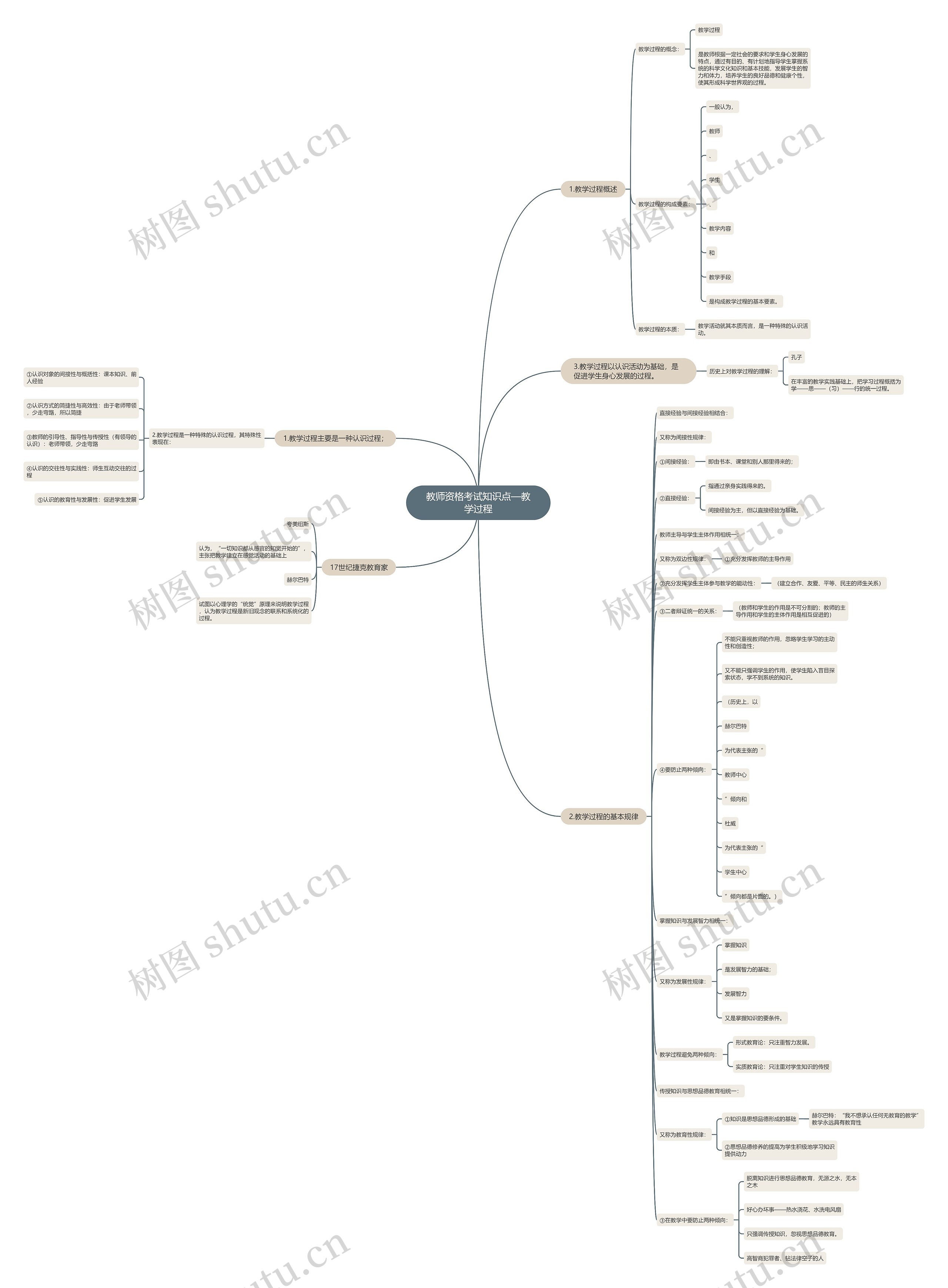 教师资格考试知识点—教学过程思维导图