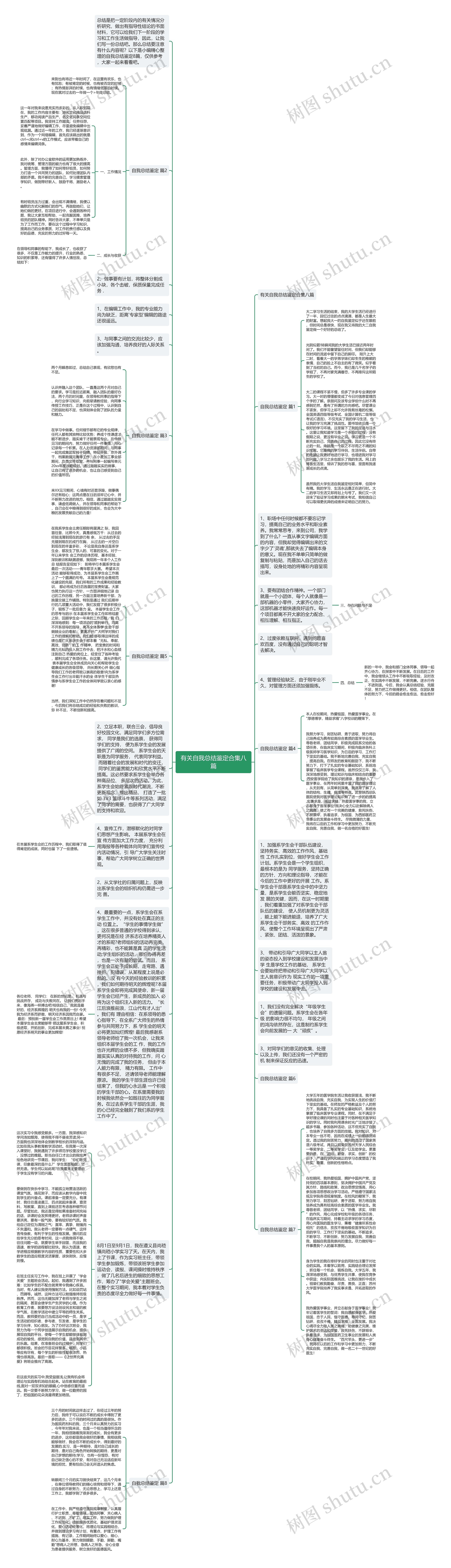 有关自我总结鉴定合集八篇思维导图