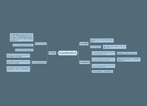 false的用法总结大全