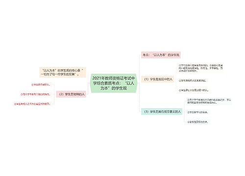 2021年教师资格证考试中学综合素质考点：“以人为本”的学生观