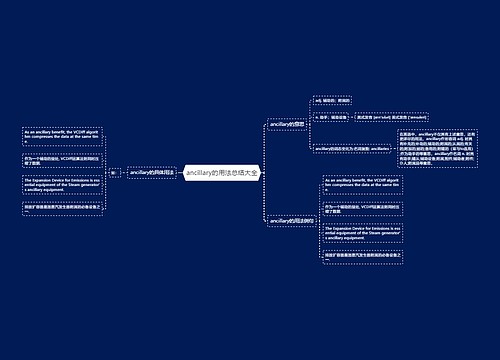 ancillary的用法总结大全