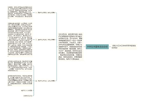 中学生学雷锋活动总结