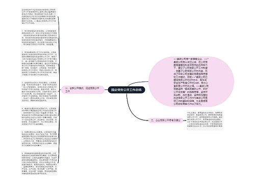 国企党务公开工作总结