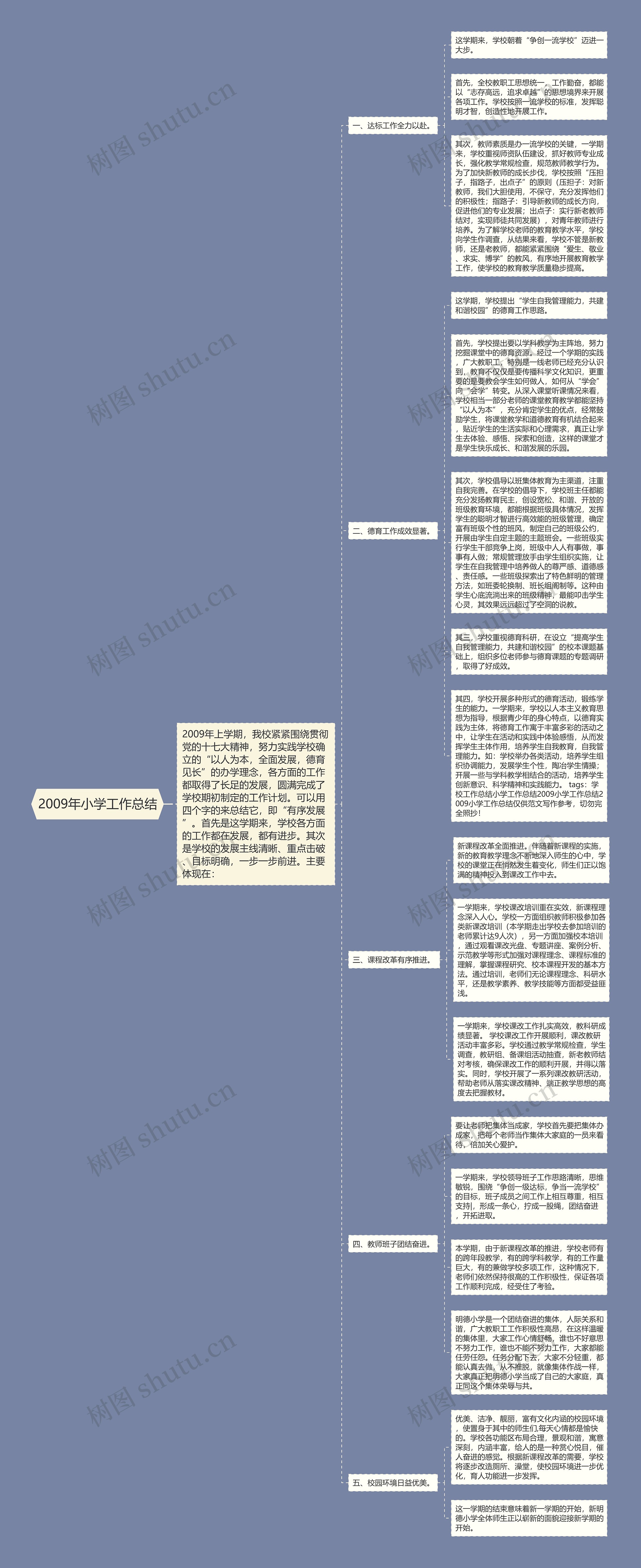 2009年小学工作总结