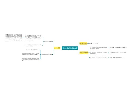 dinner的用法总结大全