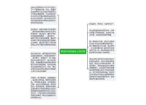 新生军训总结会上的讲话