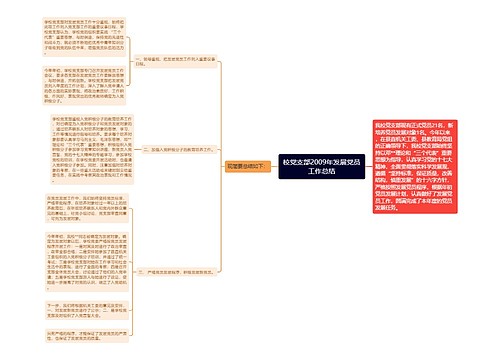 校党支部2009年发展党员工作总结