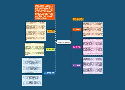 个人研训教学总结