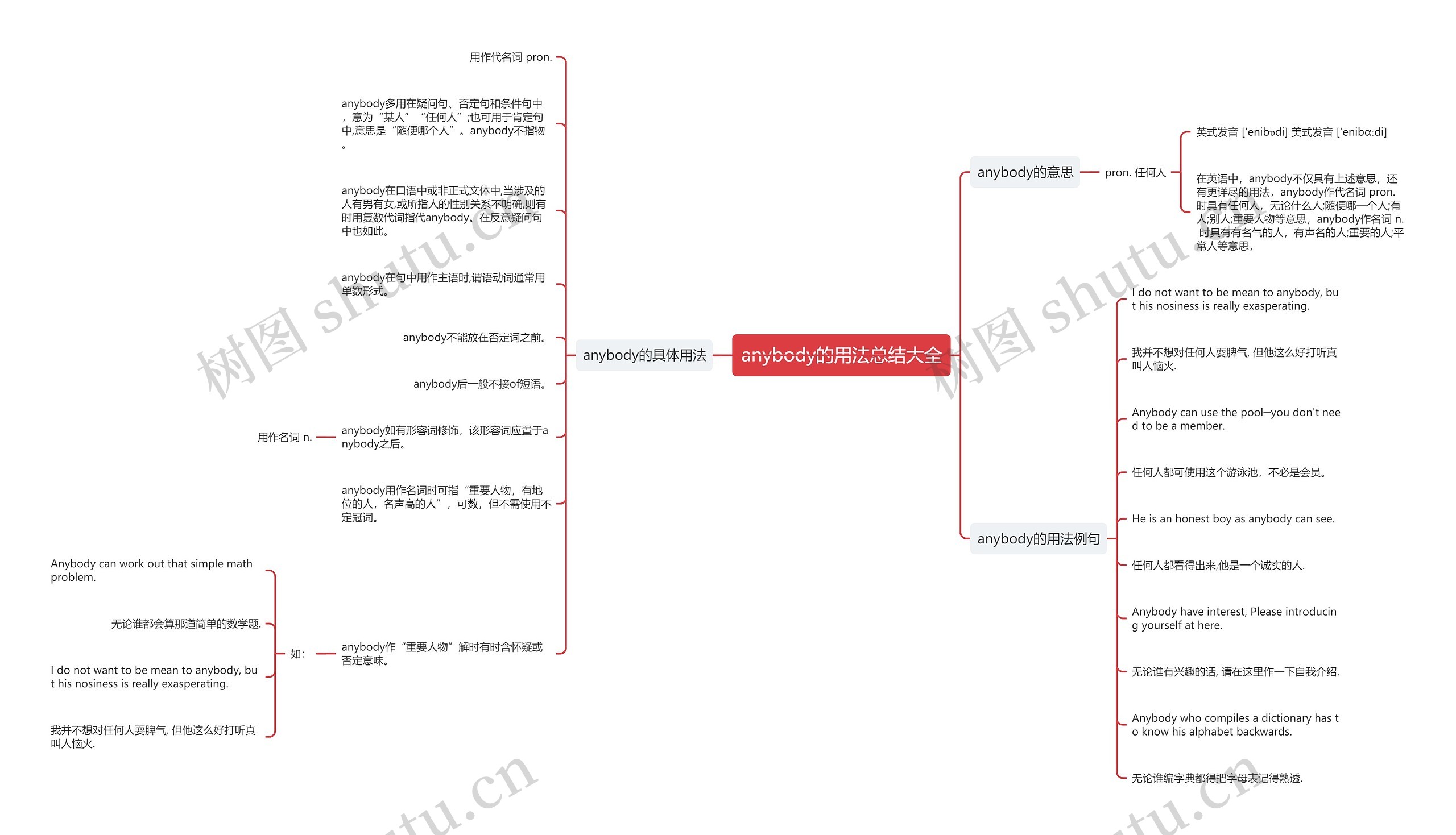anybody的用法总结大全思维导图