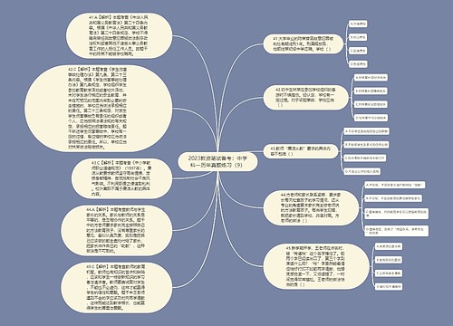 2023教资笔试备考：中学科一历年真题练习（9）