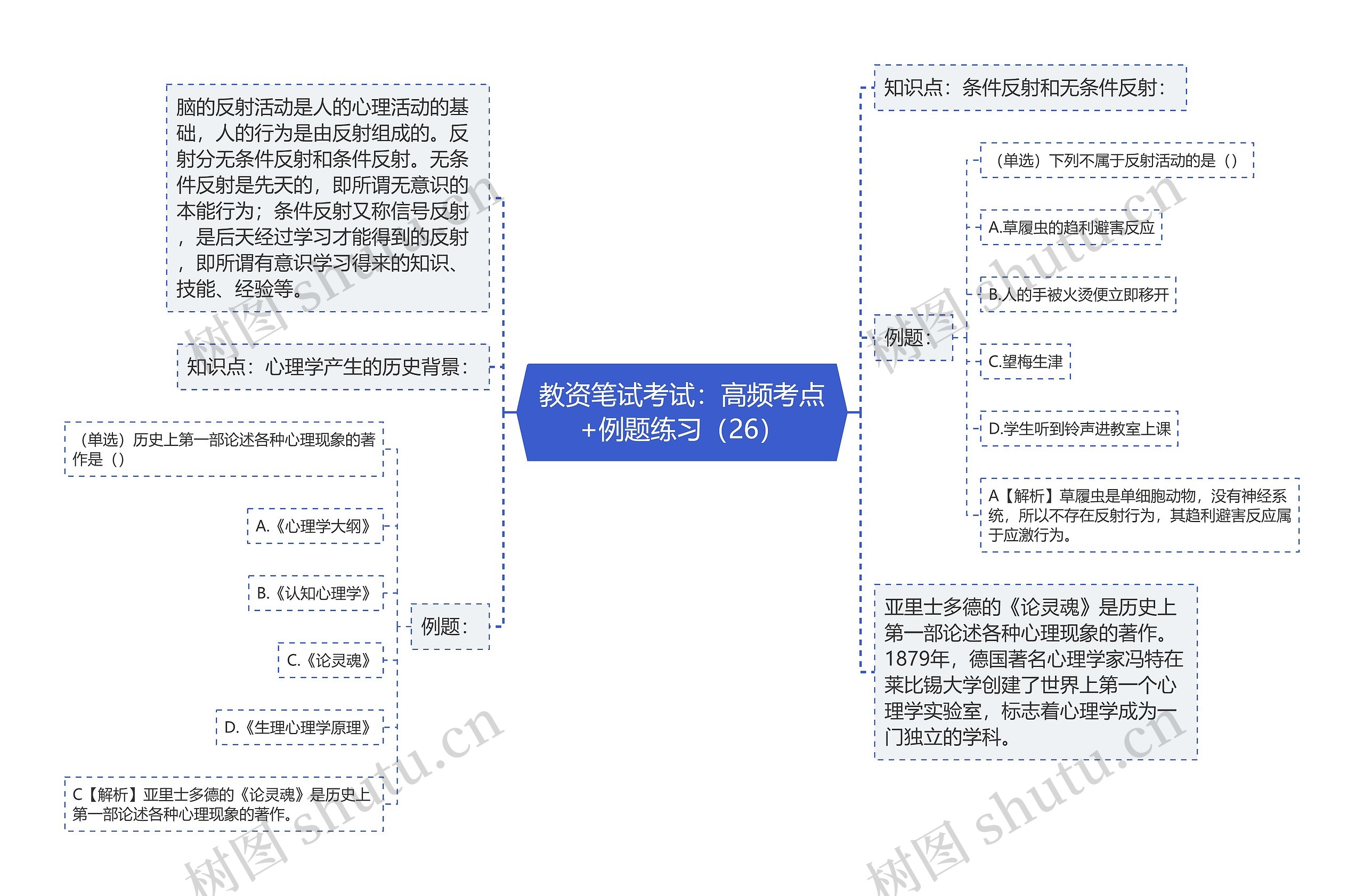 教资笔试考试：高频考点+例题练习（26）思维导图