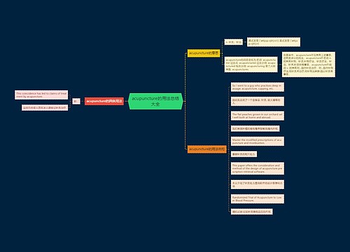 acupuncture的用法总结大全
