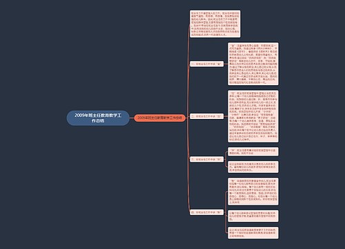 2009年班主任教育教学工作总结