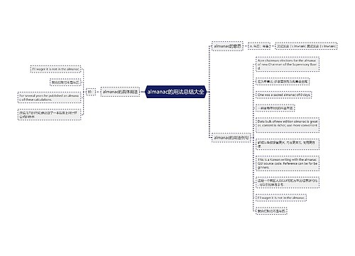 almanac的用法总结大全