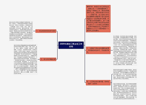 2009年度初三班主任工作总结