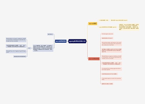 agony的用法总结大全