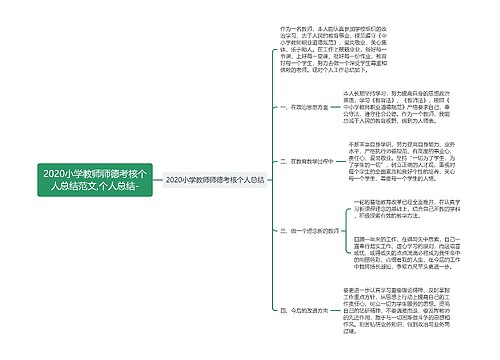 2020小学教师师德考核个人总结范文,个人总结-