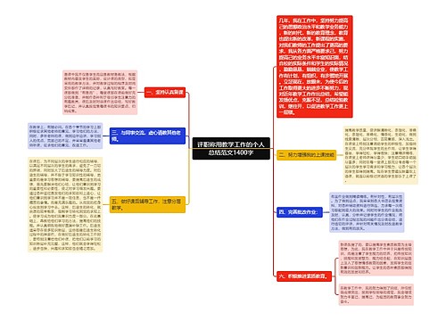 评职称用教学工作的个人总结范文1400字