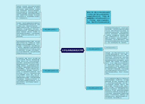 大学生自我总结范文200