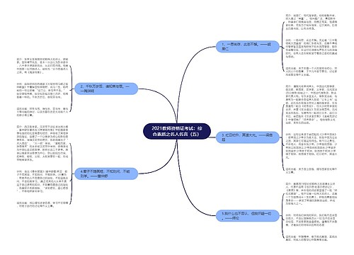 2021教师资格证考试：综合素质之名人名言（五）