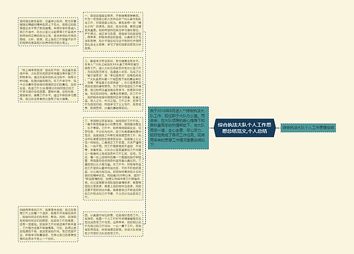 综合执法大队个人工作思想总结范文,个人总结