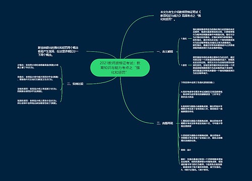 2021教师资格证考试：教育知识与能力考点之“强化和惩罚”