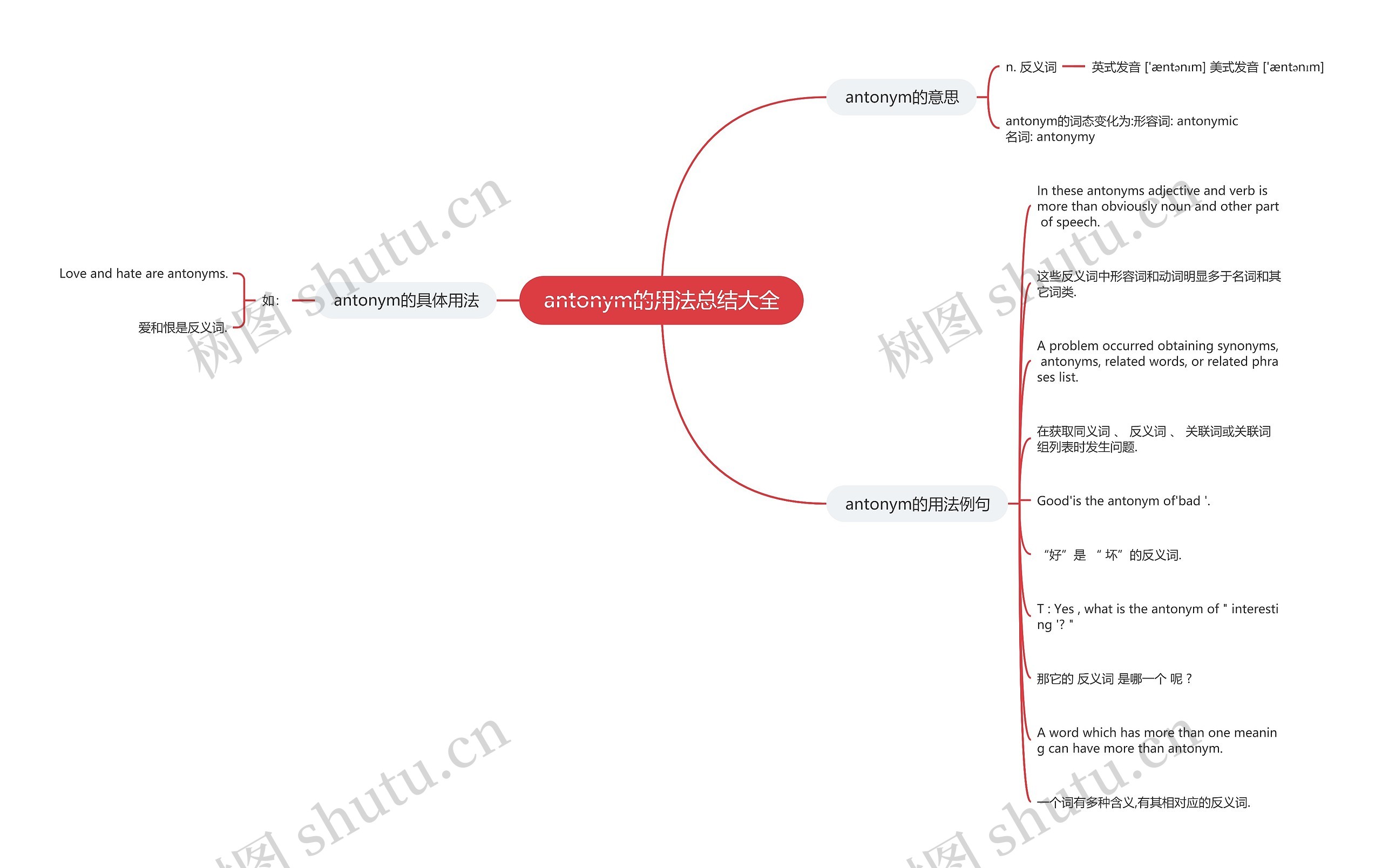 antonym的用法总结大全思维导图