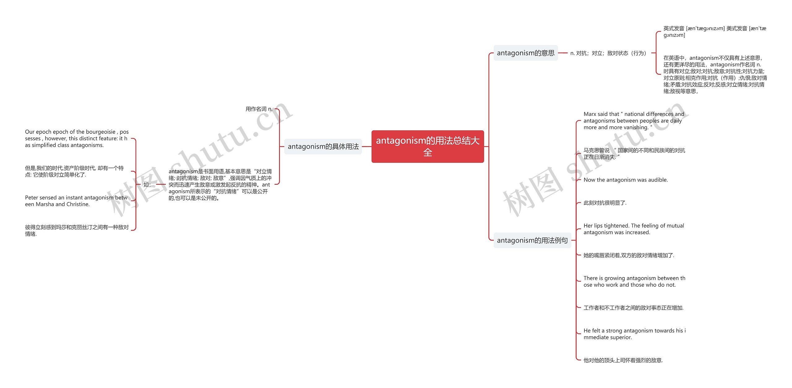 antagonism的用法总结大全思维导图