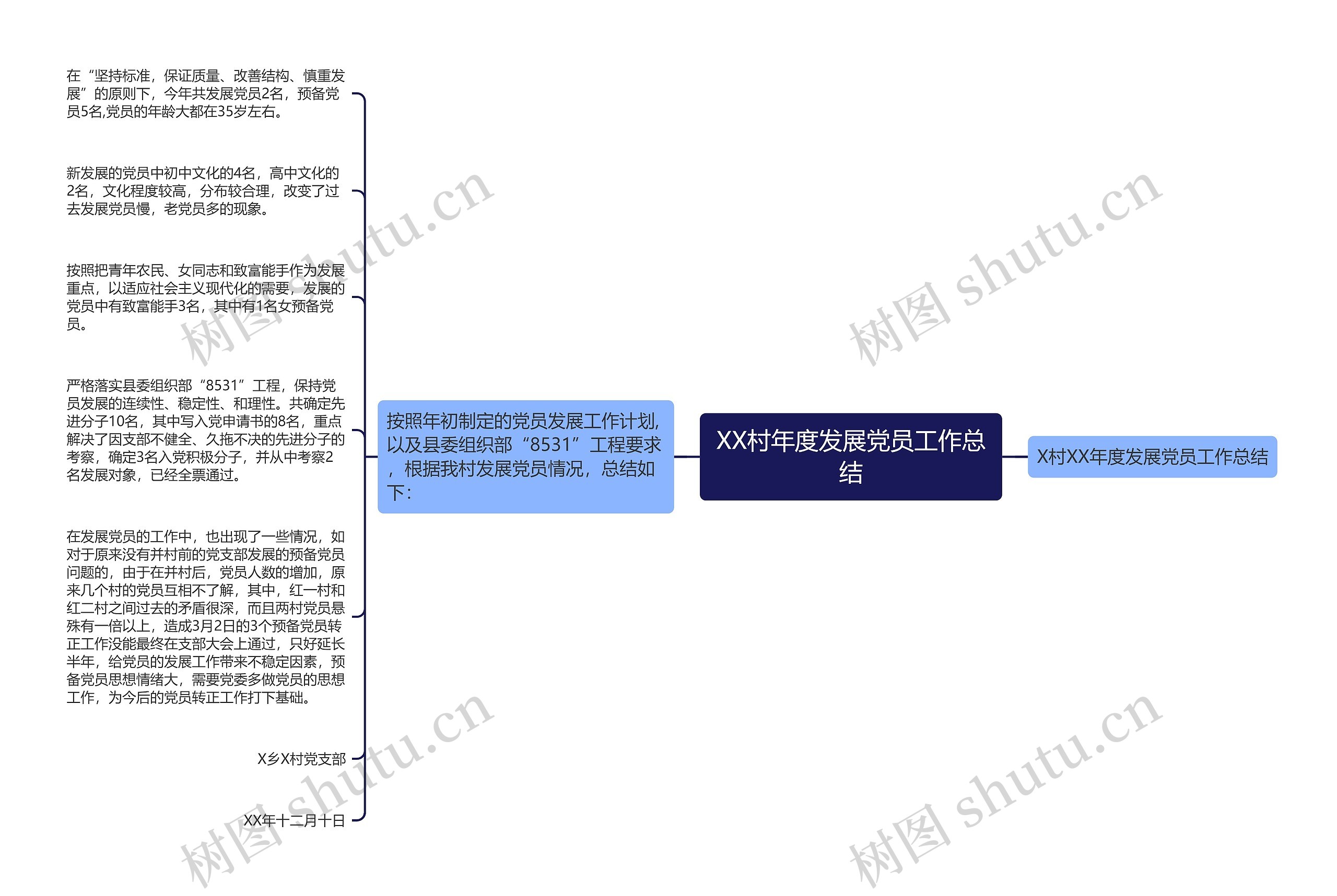 XX村年度发展党员工作总结