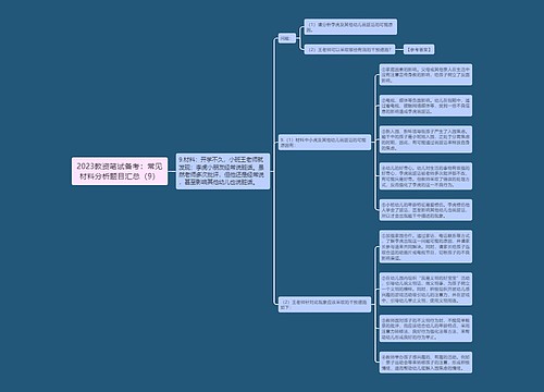 2023教资笔试备考：常见材料分析题目汇总（9）
