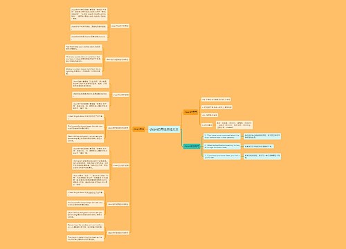 clean的用法总结大全
