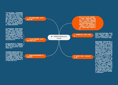 第一学期五年级班主任工作总结