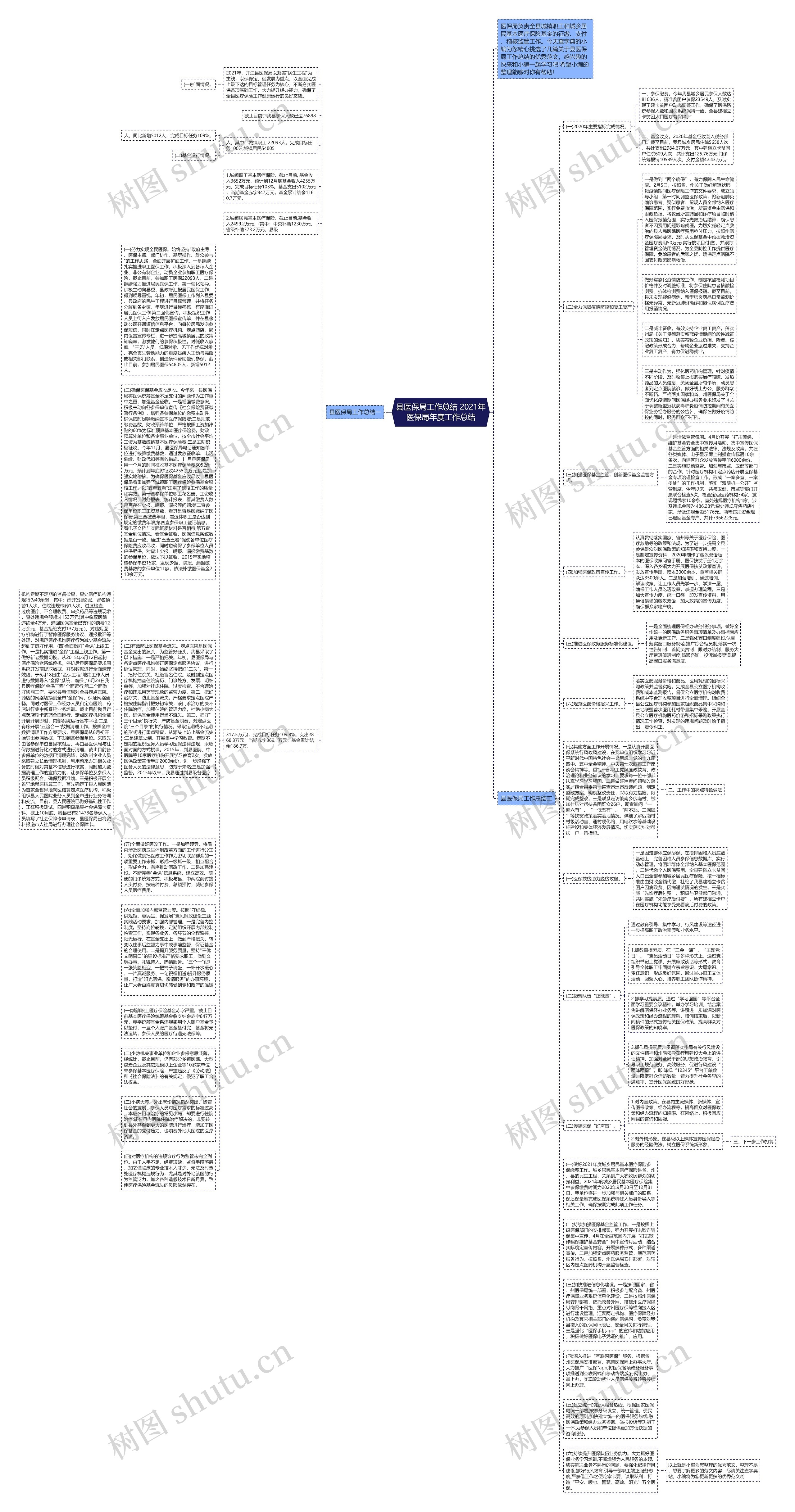 县医保局工作总结 2021年医保局年度工作总结思维导图