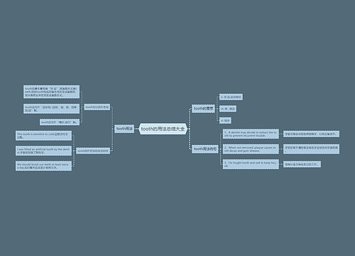 tooth的用法总结大全
